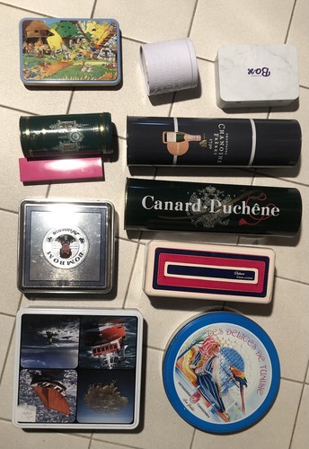 Lot boîtes publicité - :,
