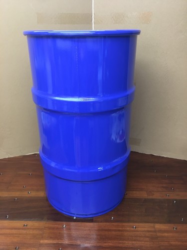 Baril métal litres bleu - baril,