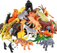 54 Pièces Mini Jouets Animaux