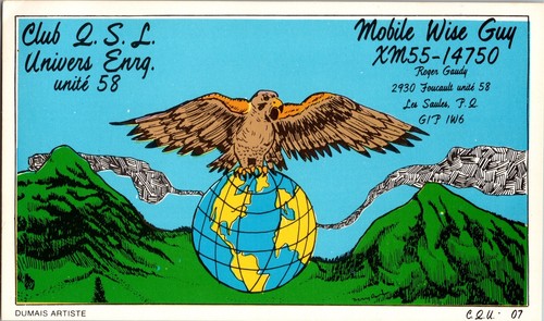 Vtg 1980s radio qsl post - radio,