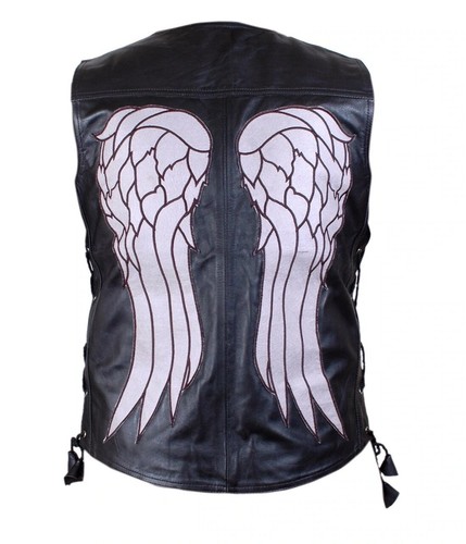 Gilet cuir daryl dixon - cuir, avec