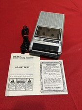 Soundex Model 600 Slim Line Portable Cassette Recorder/Player Tested Works #S6