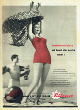 1957 Advertising 08 24 24 Rilsan Swimsuit Timeless & Dry