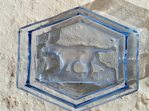 Beau cendrier verre bleu - cendrier,