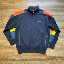 PAUL & SHARK Yachting Watershed  Color Block Wool Pull-Over Mens Sweater LG Read