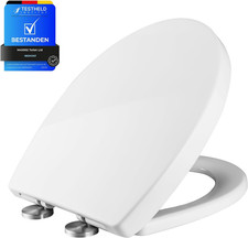 M41002, Abattant WC Forme O, Cuvette Toilette Avec Frein De Chute, Lunette WC Av