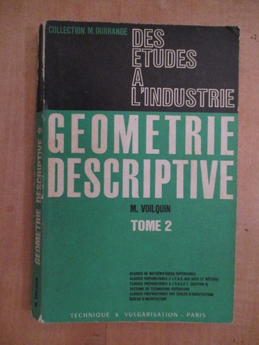 Géométrie descriptive m - géométrie,