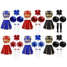 Halloween Cheerleader Costume Set Fancy Dress for Kids Halloween Birthday Party