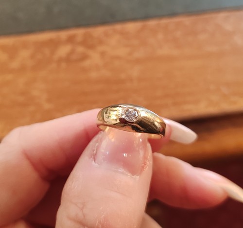 Bague jonc jaune 18 - bague, en