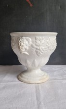 Antique Creil et Montereau Lebeuf Milliet & Cie Shabby Sugar Bowl Vintage Rare