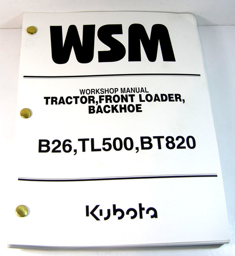 Kubota b26 tractor workshop - kubota,