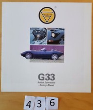 GINETTA G33 ROADSTER Prospectus Poster 8 pages GB 199?