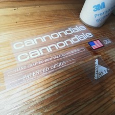 Ensemble d'autocollants autocollants Cannondale SM 600 blanc 1988