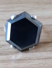 bague en argent massif et