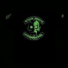Vintage Rogue Fitness Crossfit Halloween 2019 Glow Black Gym Wod T-Shirt Size L