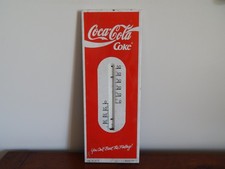 ANCIEN Thermomètre Publicitaire Plaque émaillée COCA COLA