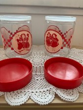 bocaux vintage rouge cerve