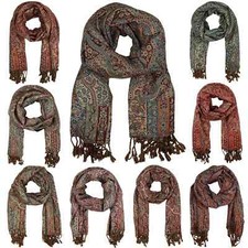 Foulard style pashmina Floral Waves 210x70cm Ethno Boho