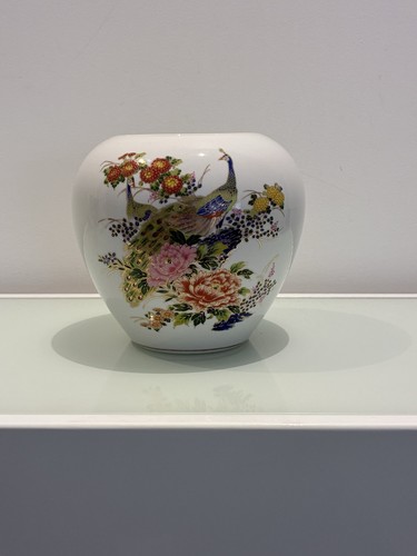 Porcelaine japonaise vase paon - porcelaine,