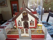 Antique Alatian Wooden Miniature Dollhouse Garden Fence
