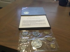 Monnaie De Paris Pieces "Fleurs De Coins" 1971-10 Franc 90% Silver 8 Coins Total