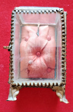 BOITE PORTE MONTRE VINTAGE - METAL VERRE - BIJOUX - 8*5*5CM