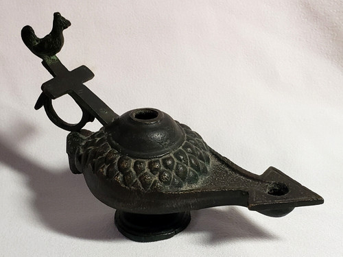 Lampe huile ancienne bronze - huile,