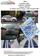 DECALS 1/43 REF 2916 Peugeot