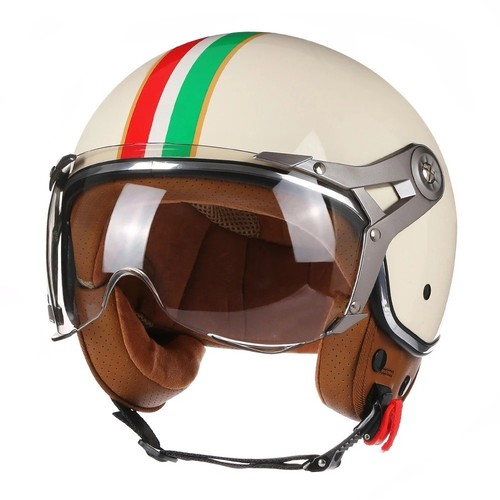 Casque moto vintage - , ouvert