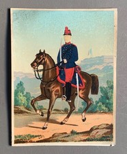 PHOTO color painting color Military on horseback Rider