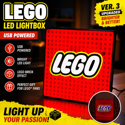 Lego logo usb led lightbox - usb,