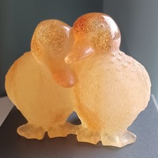 pate de verre DAUM couple de