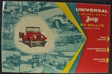 1956 Willys Jeep CJ-6 CJ-5 Universal Brochure Folder 4x4 Excellent Original 56