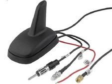 Antenne Aileron de requin AM FM GPS GSM DIN FME-A SMA-A noir 12VDC 2.15dBi
