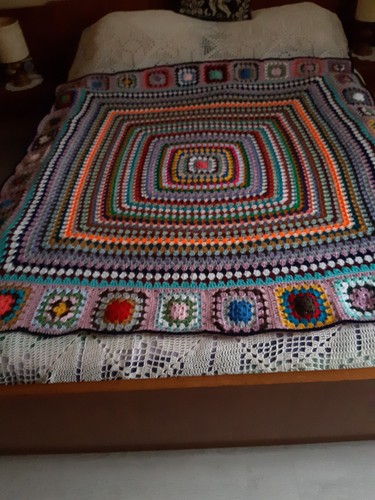 Plaid vintage crochet en - vintage,