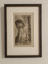 Old Master Print After Marcantonio Raimondi Reconciliation Minerva & Cupid 16thC