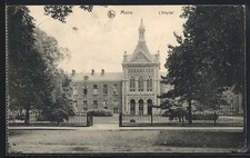 Old postcard Mons, view of the hospital 1914 