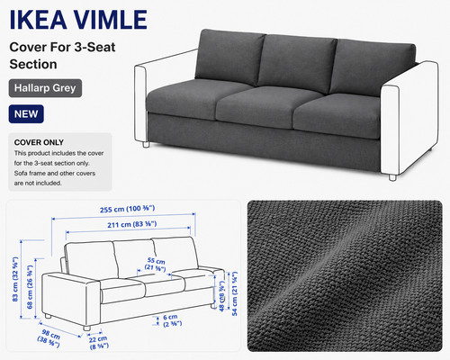 Housse ikea vimle - housse, section