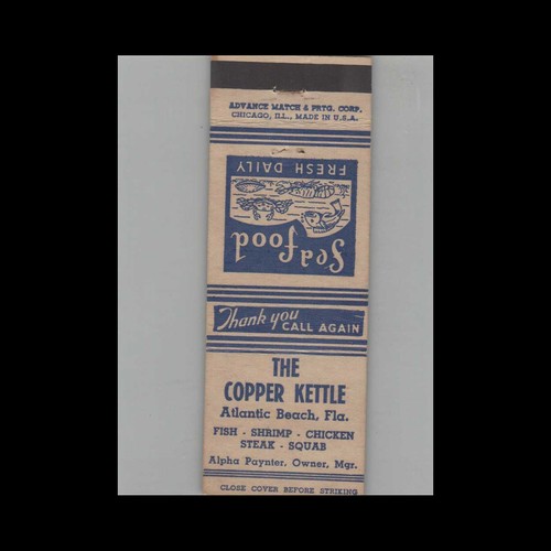 Matchbook cover advance match - advance,