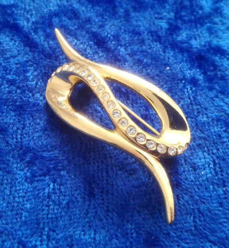 Bijou broche métal doré - métal,