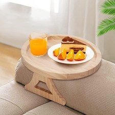Wooden Clip On Sofa Tray Folding Sofa Side Table for Ac...