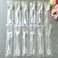 Christofle Perles BRAND NEW 12pcs Silverplate Flatware Coffee Spoon Cake Fork