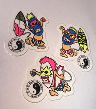 Vintage 80's original T&C  Surf Warrior sticker    Set of 3  NOS