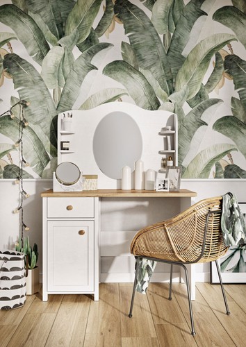 Coiffeuse 110x52cm blanc - 110x52cm,