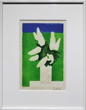 Bernard Cathelin Lilac Lithograph Signed ED A.P. Framed Vintage Collectible Art