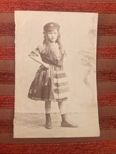 ORIGINAL PHOTO CHILD FOLKLORE TRADITIONAL COSTUME CIRCA 1900