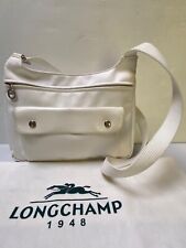 Sac besace toile & cuir  blanc LONGCHAMP