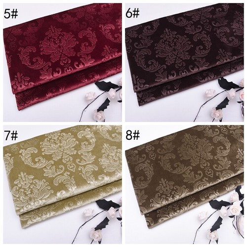 Tissu velours relief floral - relief,