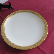 1 plat rond en porcelaine limoges Theodore Haviland double incrustation or