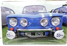 PLAQUE METAL Tôlée VINTAGE 20X30 VOITURE RENAULT 8 - R8 NEUF NV1